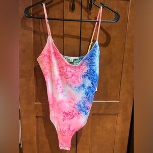 Celebrity Pink Vibrant Pink and Blue Bodysuit
Never been worn, new with tags